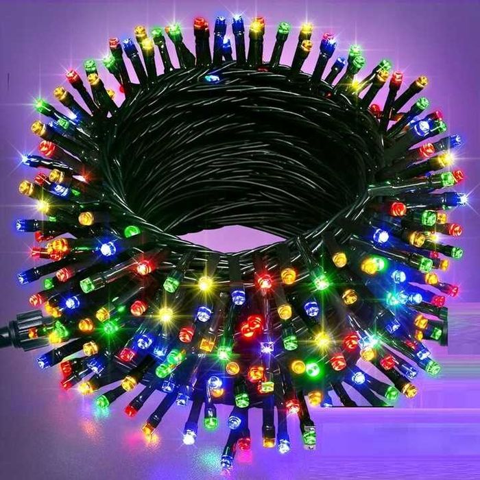 Lampki Choinkowe 300 LED Kolorowe Programator Wewnętrzne/Zewnętrzne