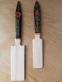 Комплект из двух деревянных лопаток ручной работы