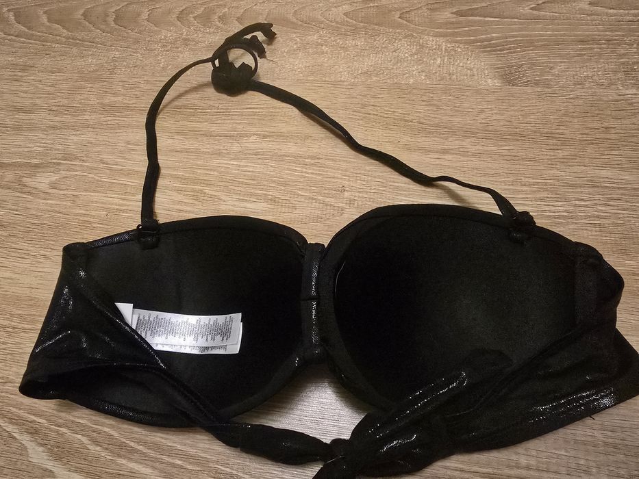 Strój kąpielowy Censored S 36 dwuczęściowy czarny połysk black