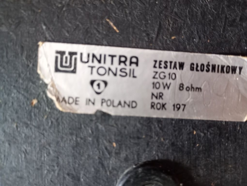 Kolumna UNITRA Głośnik firmy Tonsil 10w