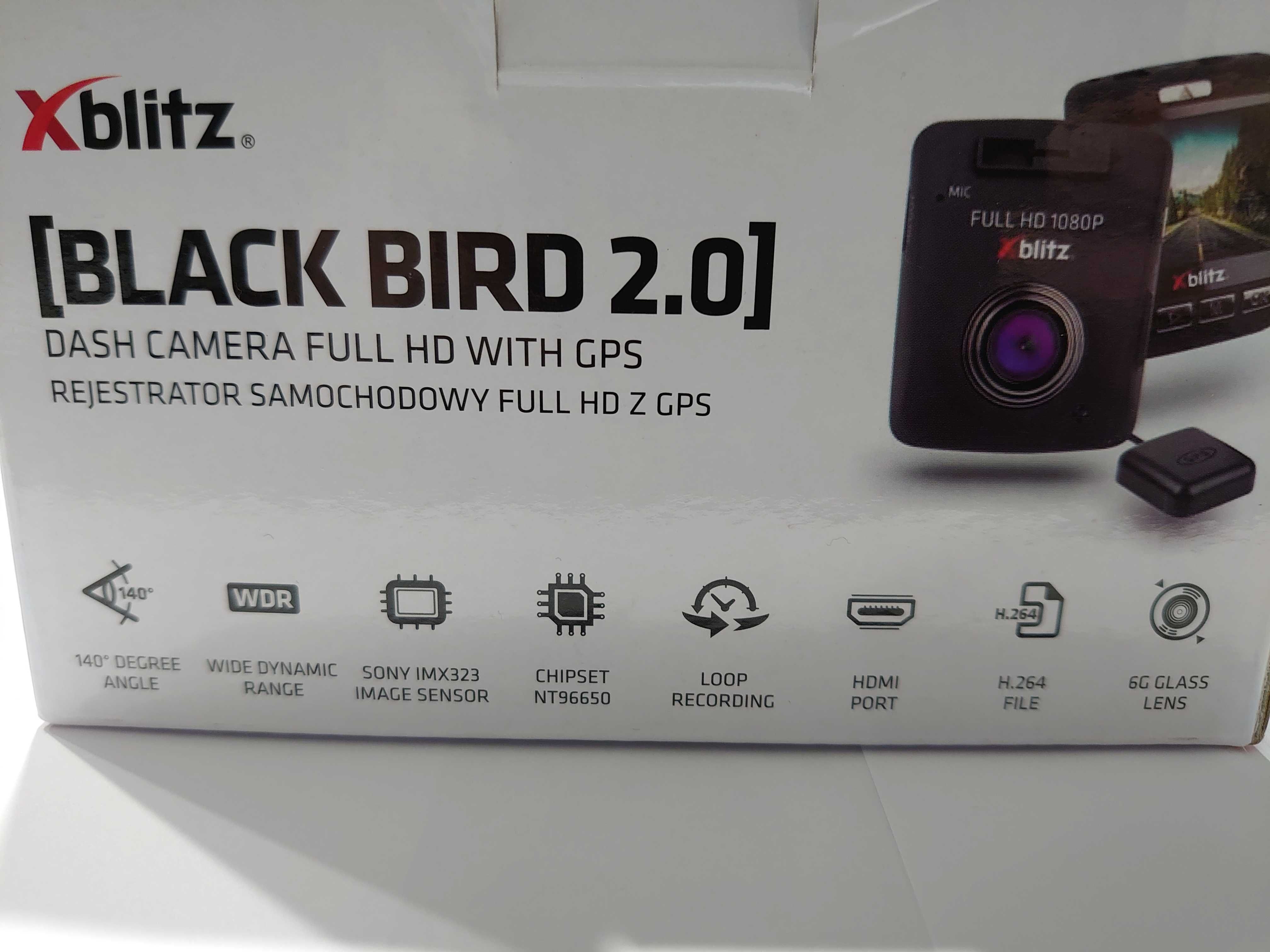 Wideorejestrator XBLITZ BLACK BIRD 2.0 GPS z kartą micro SD 32GB