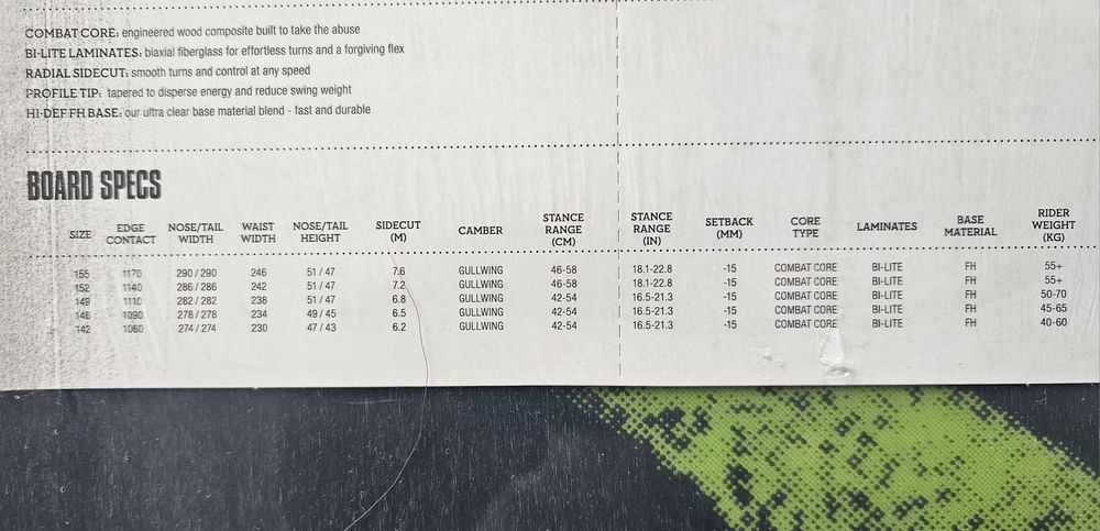 Prancha Snowbooard Nitro Mystique 152 NOVA no plastico ainda