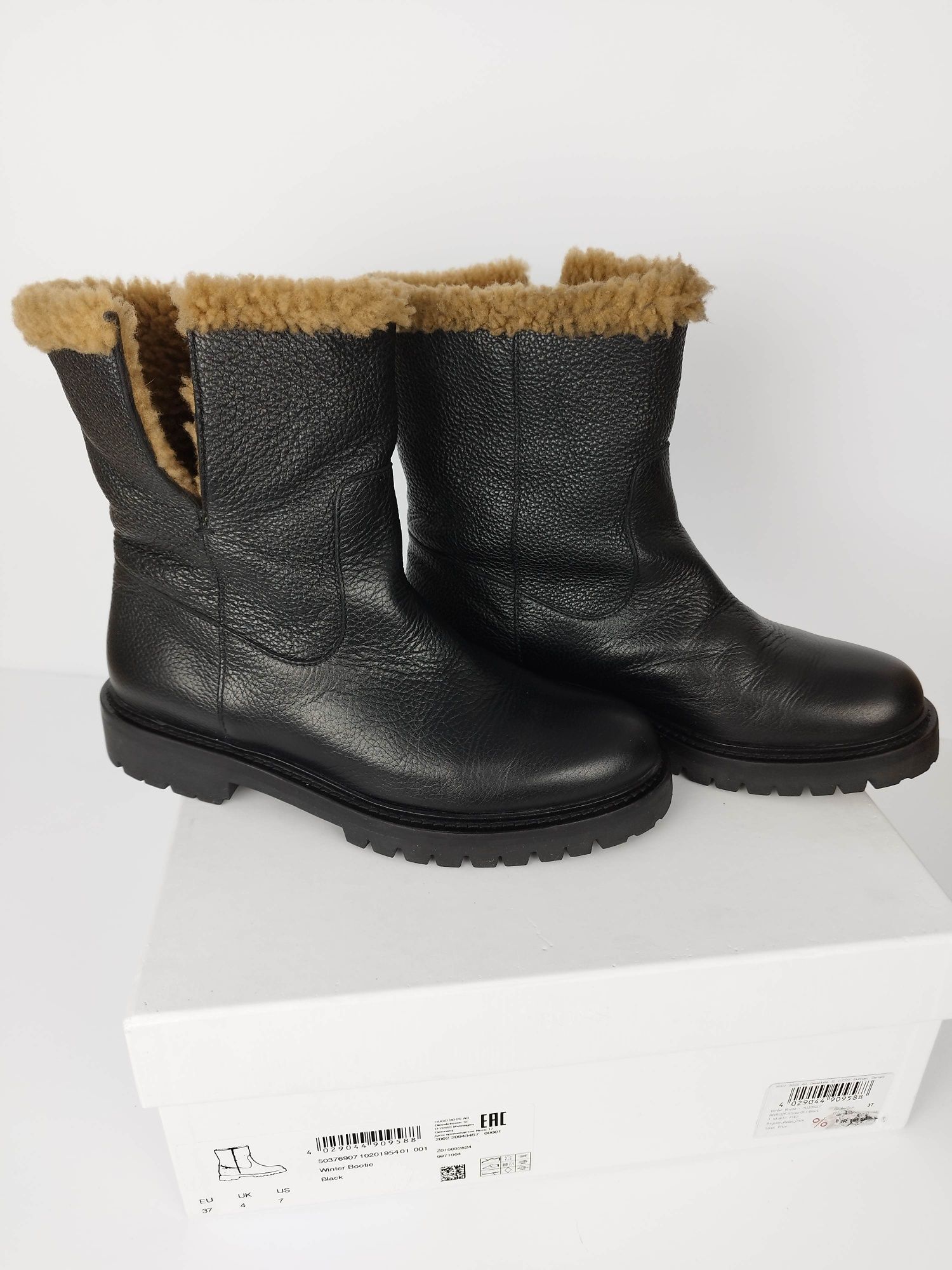 Buty Kozaki Botki Hugo Boss winter bootie czarne r.37