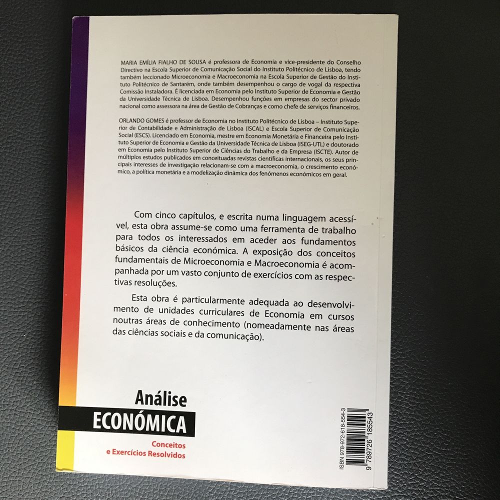 Livro Análise Económica - conceitos e exercícios - micro e macro