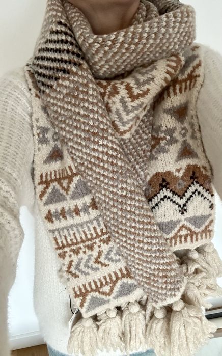 Mango mega mięsisty ciepły miły szal aztecki dwustronny