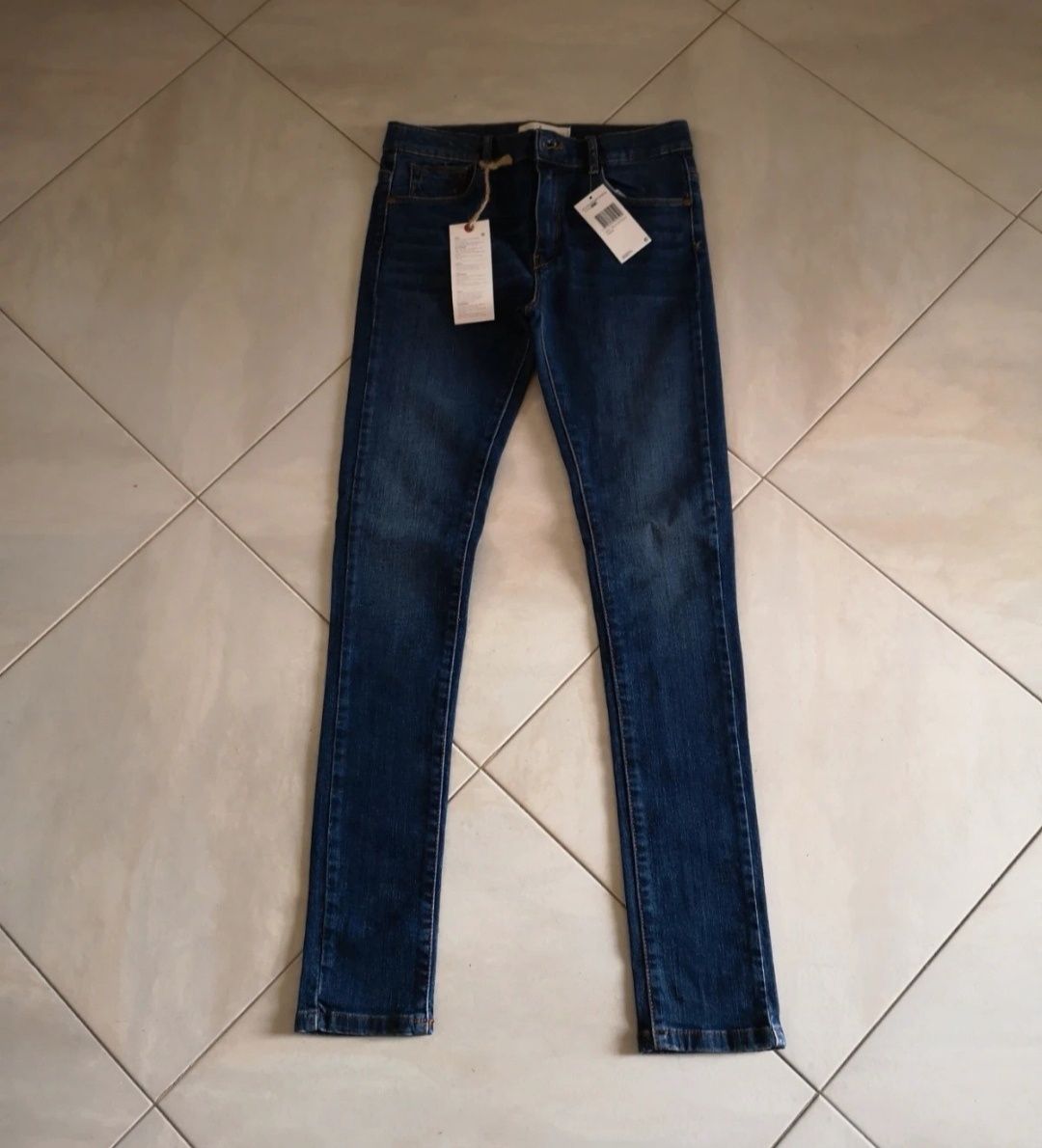 Calça ganga NOVA denim 13- 14 anos