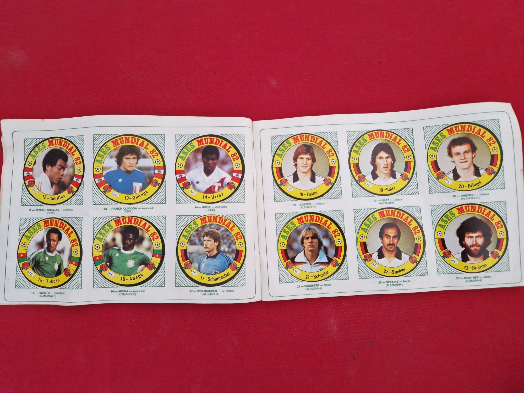 Caderneta completa "Ases do Mundial Espanha 1982"