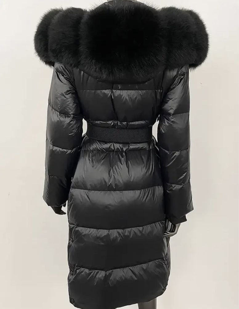 Kontantto plaszcz kurtka z czarnym futrem xs-2xl