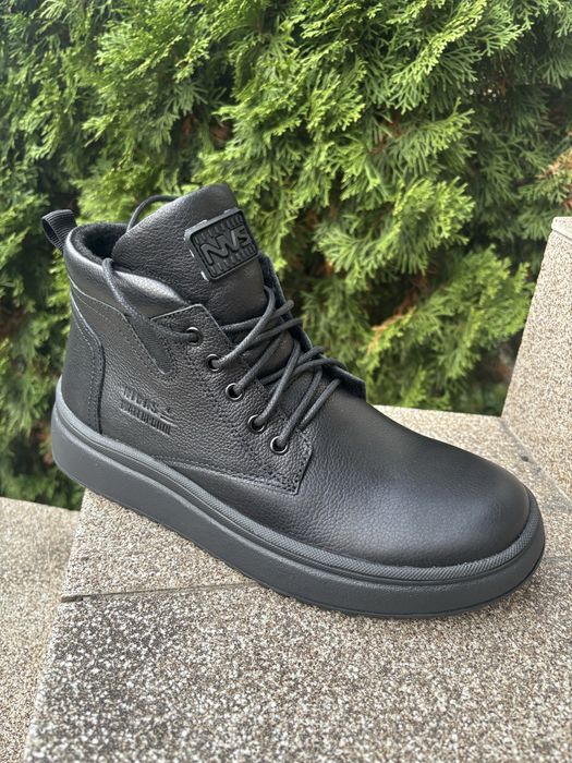 Мужские ботинки натуральная кожа на меху