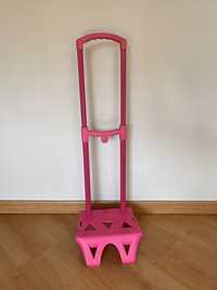 Trolley para mochila de criança cor de rosa