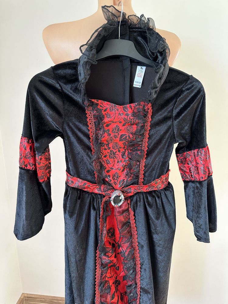 Strój przebranie na halloween TU 134-140 cm wiedźma czarownica