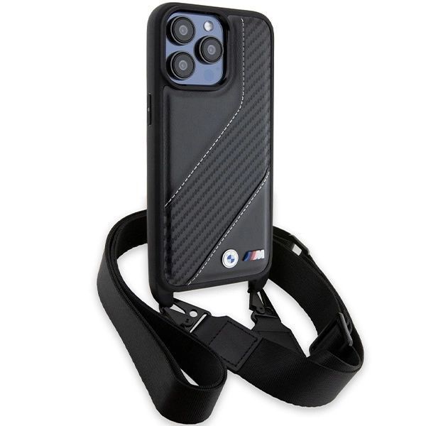 Etui Bmw M Edition Carbon Stripe & Strap Na Iphone 15 Pro - Czarne