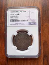 Moeda 12 Vinténs 1784 D. Maria I/D. Pedro III - Certificada NGC