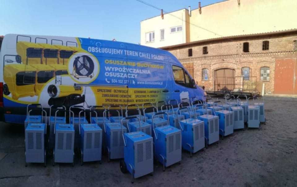 WYNAJEM Osuszacz powietrza Osuszanie po tynkach wylewkach zalaniu