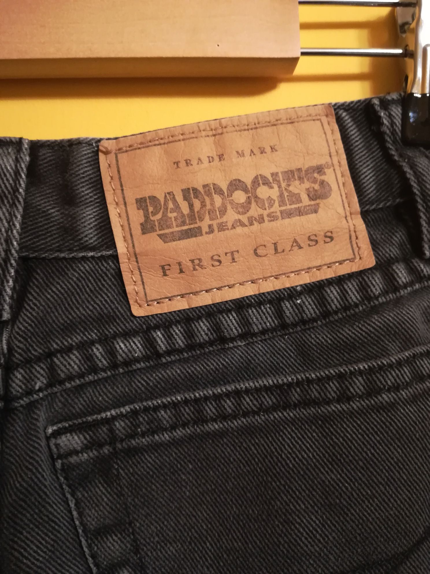 Spodnie chłopięce 134 czarne jeans PADDOCK'S