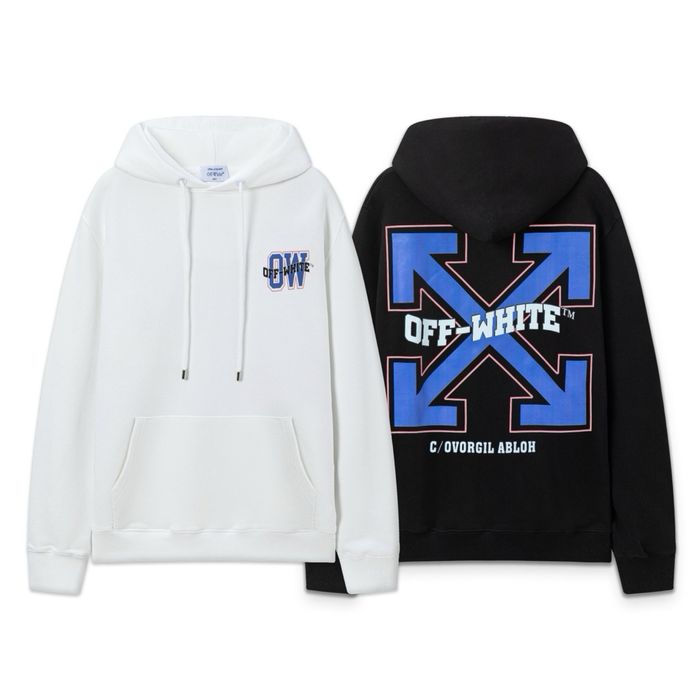 OFF-white оверсайз унисекс оригинал черное белое худи
