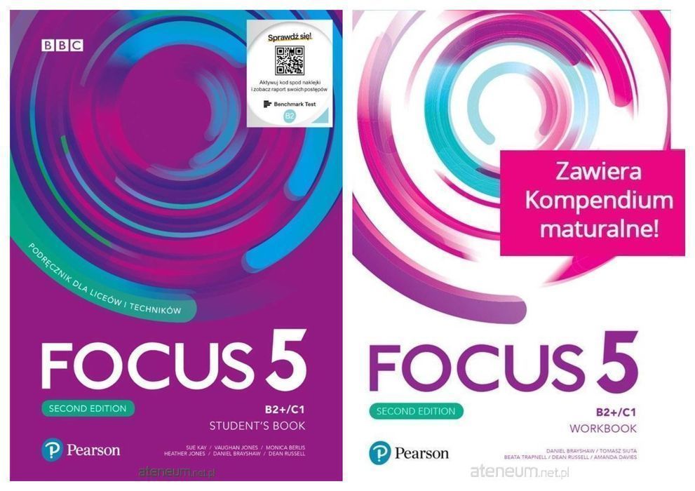 NOWE/ Focus 5 Podręcznik + Ćwiczenia + Benchmark + Kompendium +Mondly