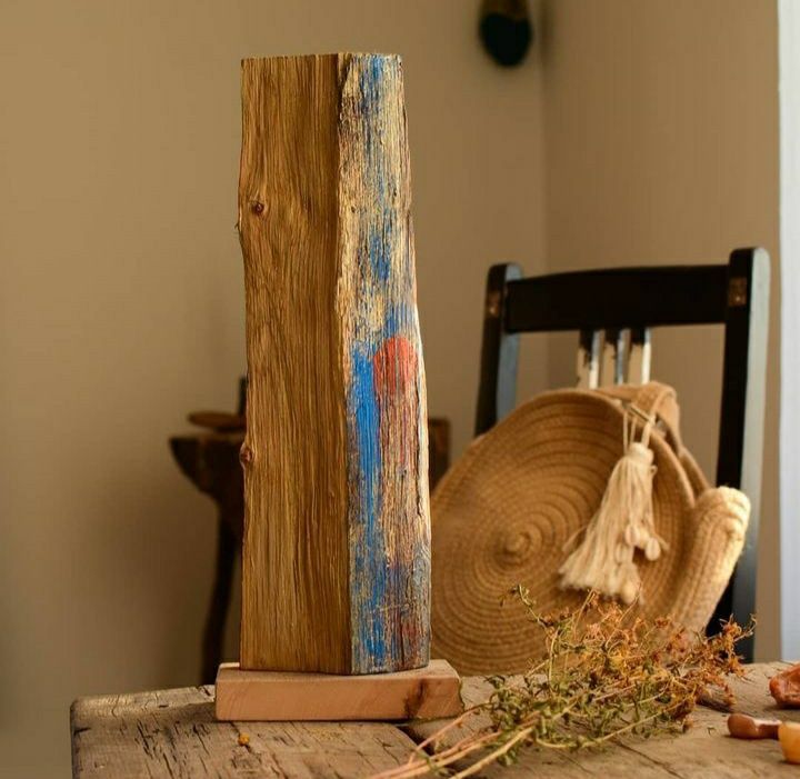Rzeźba abstrakcja sztuka minimalizm drewno
