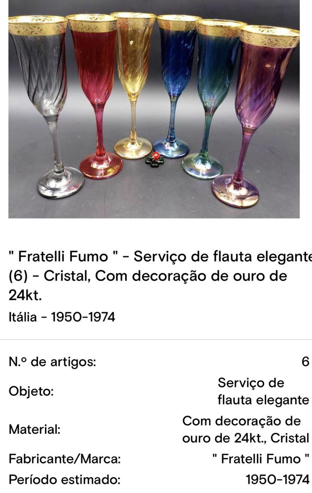 Copos de champanhe “Fratelli Fumo”