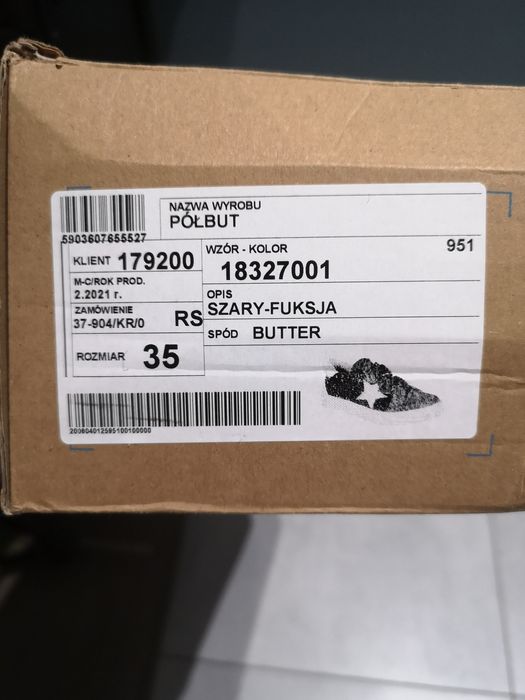 Buty Bartek rozmiar 35 dla dziewczynki