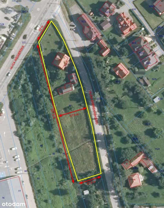 Działka budowlana z domem przy ul. Węgierskiej - o dużym potencjale.