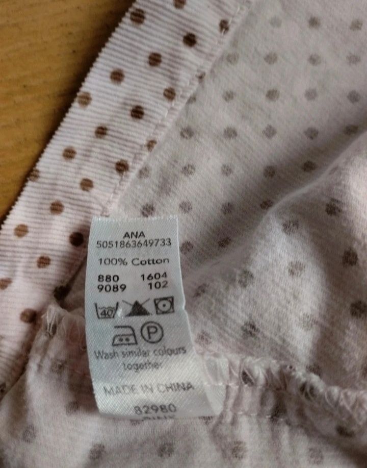 Sztruksowa sukienka z krótkim rękawem princeska r.56/62 George