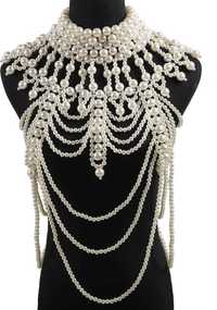 Naszyjnik perłowy bogaty perły biżuteria zdobienia akcesoria jubiler