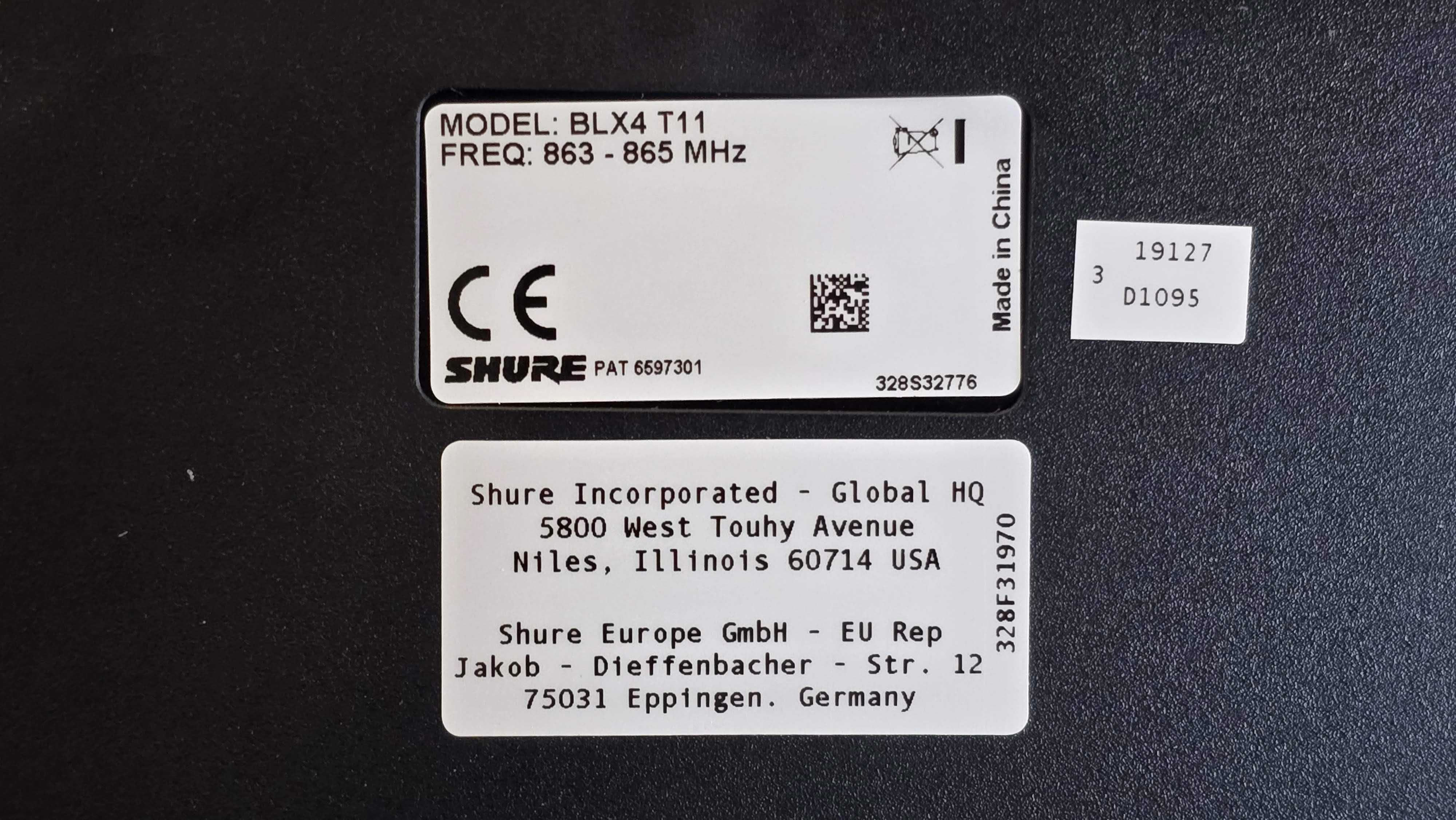 SHURE BLX4 - odbiornik mikrofonu bezprzewodowego