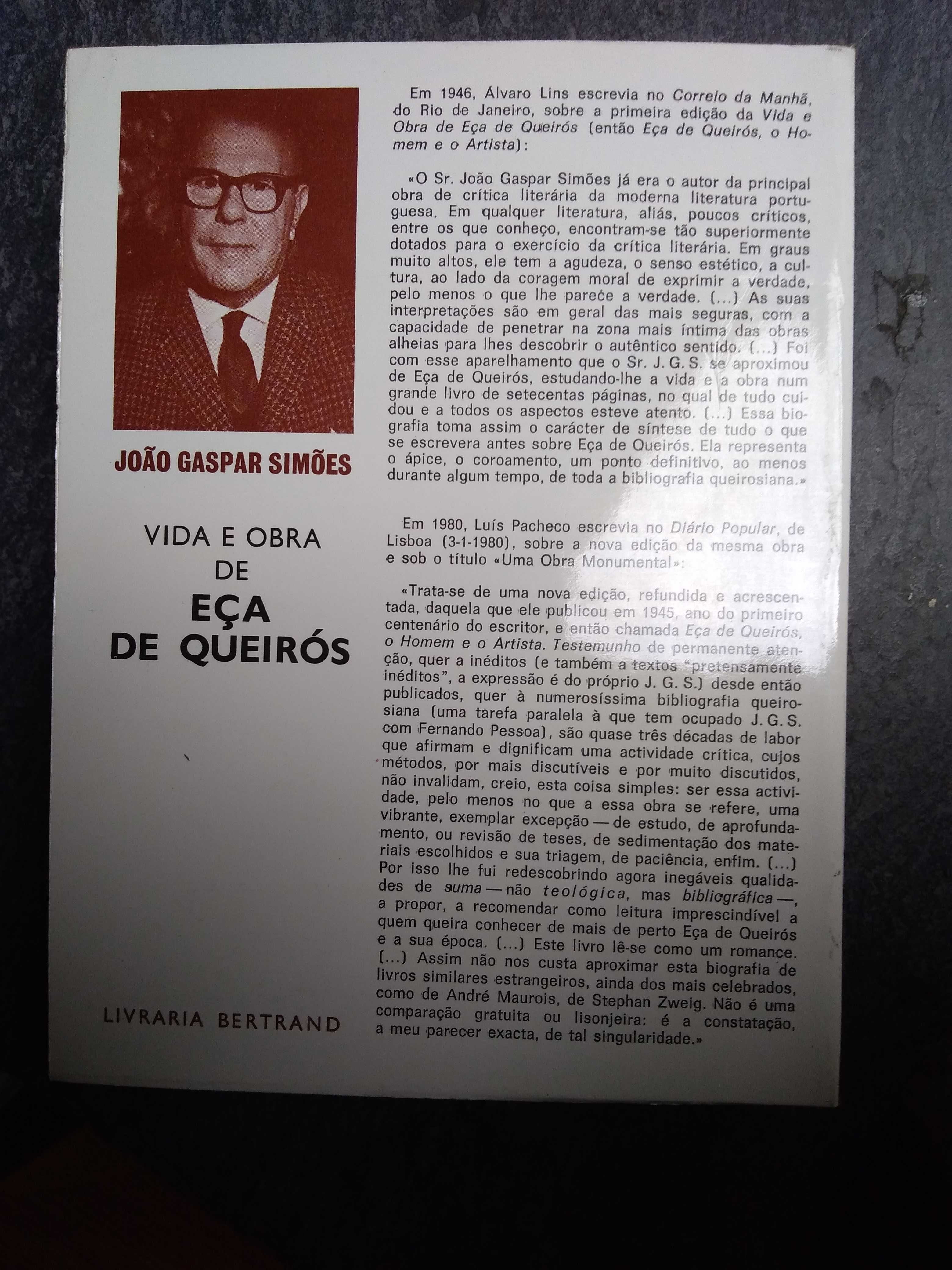 Vida e Obra de Eça de Queirós, por João Gaspar Simões