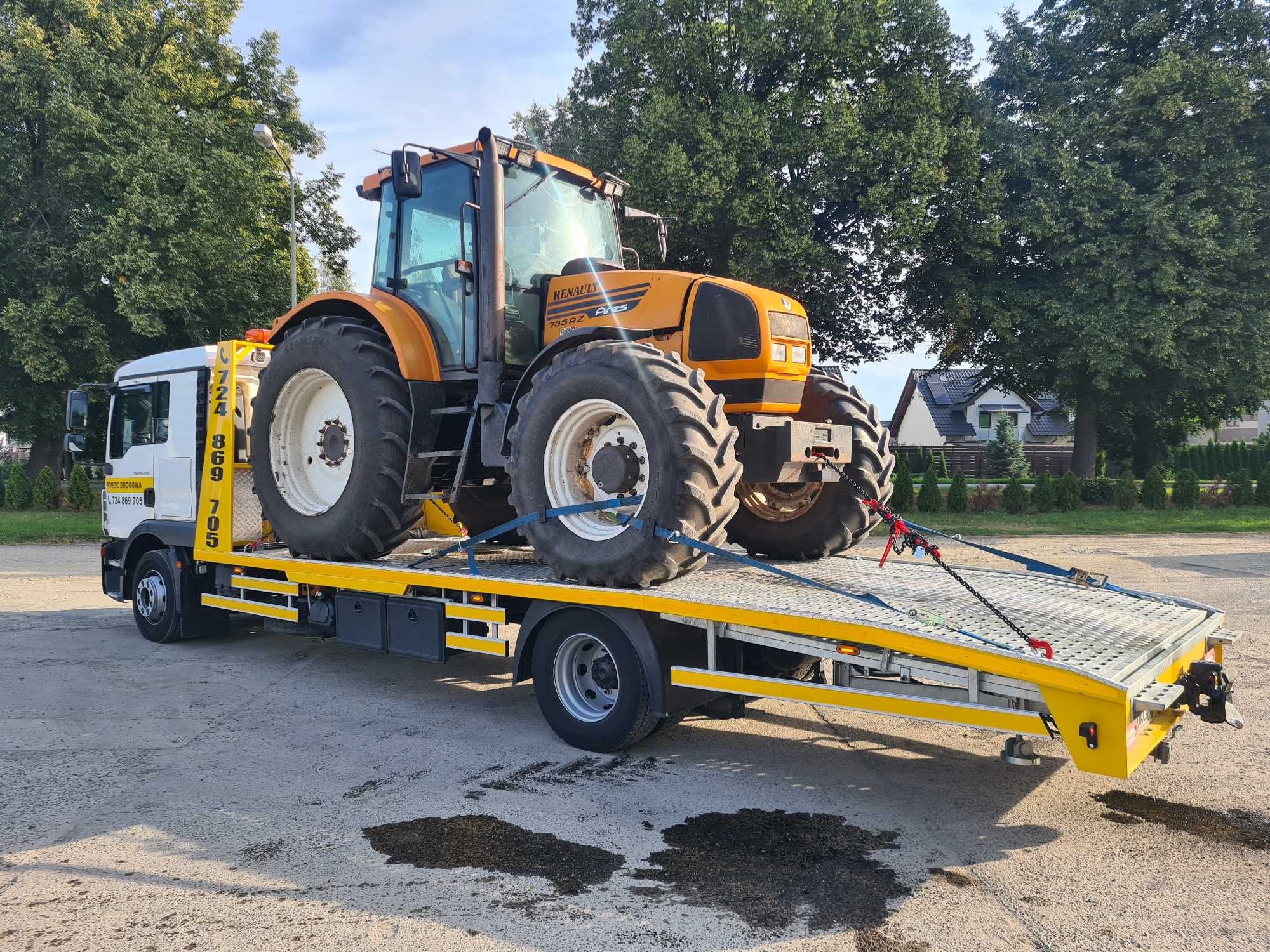 Laweta Pomoc Drogowa Transport Maszyn Dostawcze Wrocław Oława 8Ton