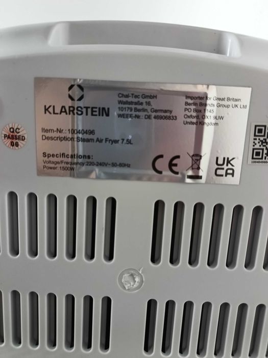 Frytkownica beztłuszczowa Klarstein AIR BLOOM