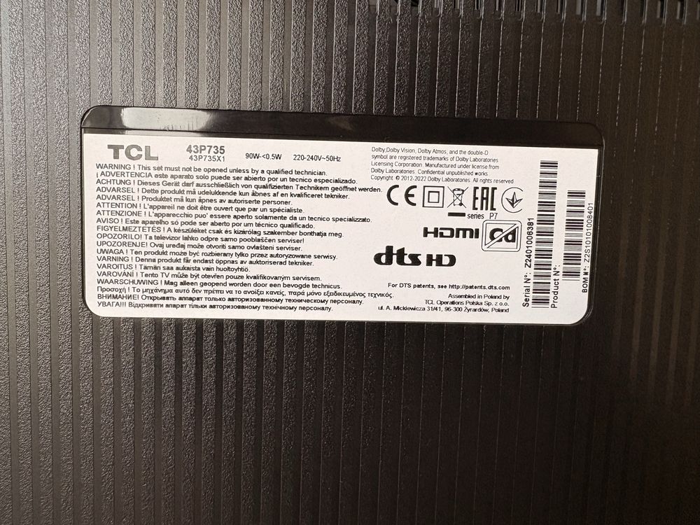 Telewizor TCL 44 cale