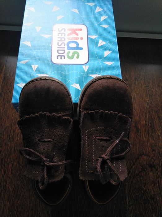 Sapato de camurça castanhos de menino -Seaside