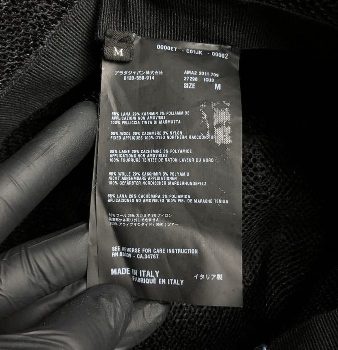 Prada Knitted Bucket Hat, Вовняна Панама Прада