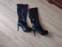 buty damskie obcas zimowe