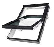 Okno Dachowe Fakro PTP-V/BC U4 78x118  Ral 9005 Czarne z Kołnierzem