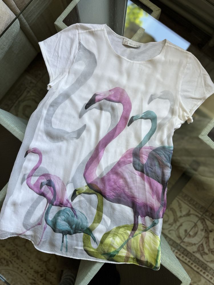 футболка блуза alysi Італія котон/шовк