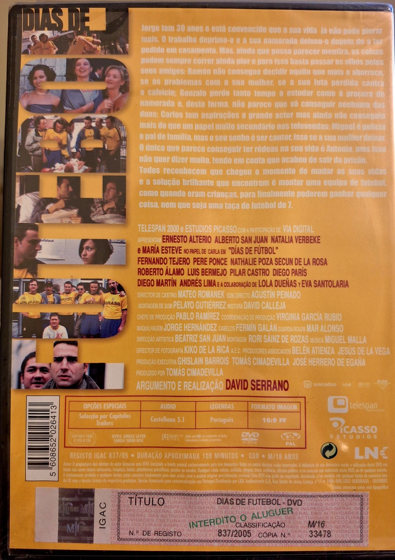 DVD Dias de Futebol ''Novo com Película''