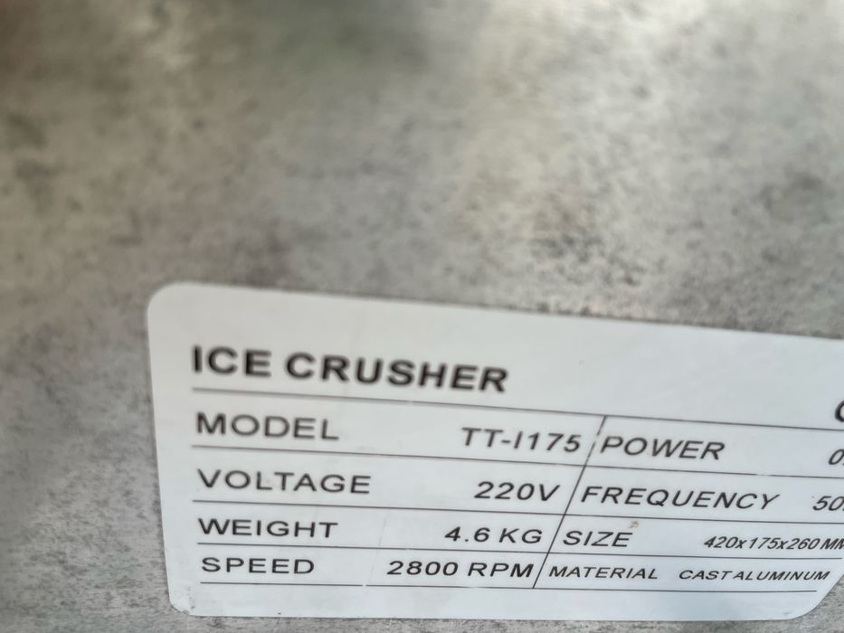 Triturador de Gelo Profissional – Ice Crusher TT-I175