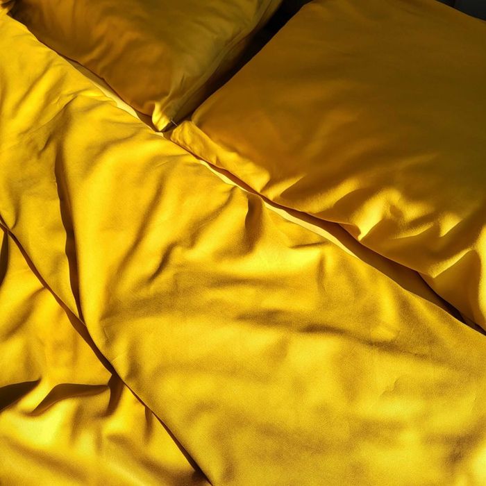 Сонячна постільна білизна. Преміум сатин. Жовтий комплект люкс