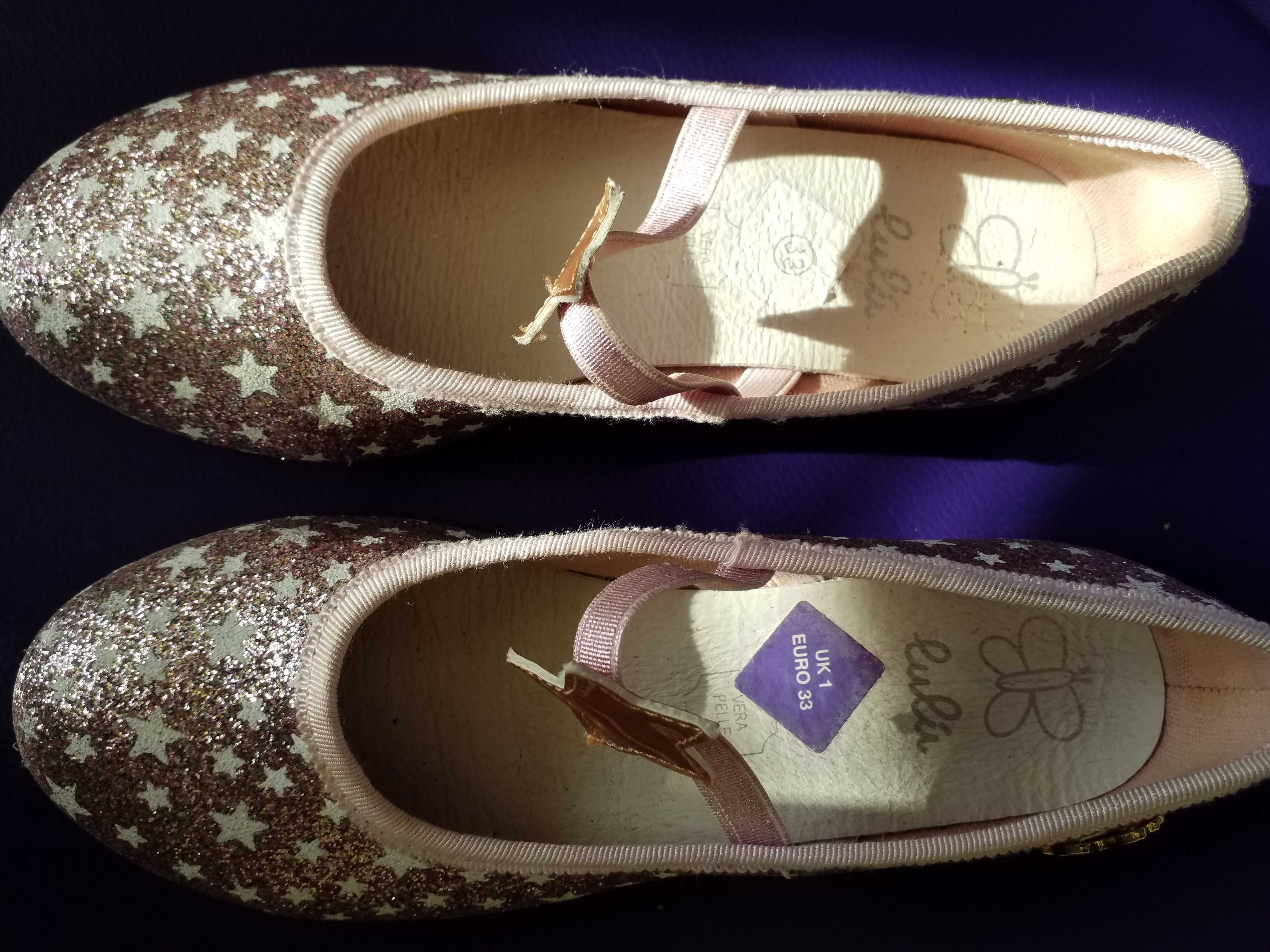 Balerinki Lulu 33 nowe brokatowe TK Max