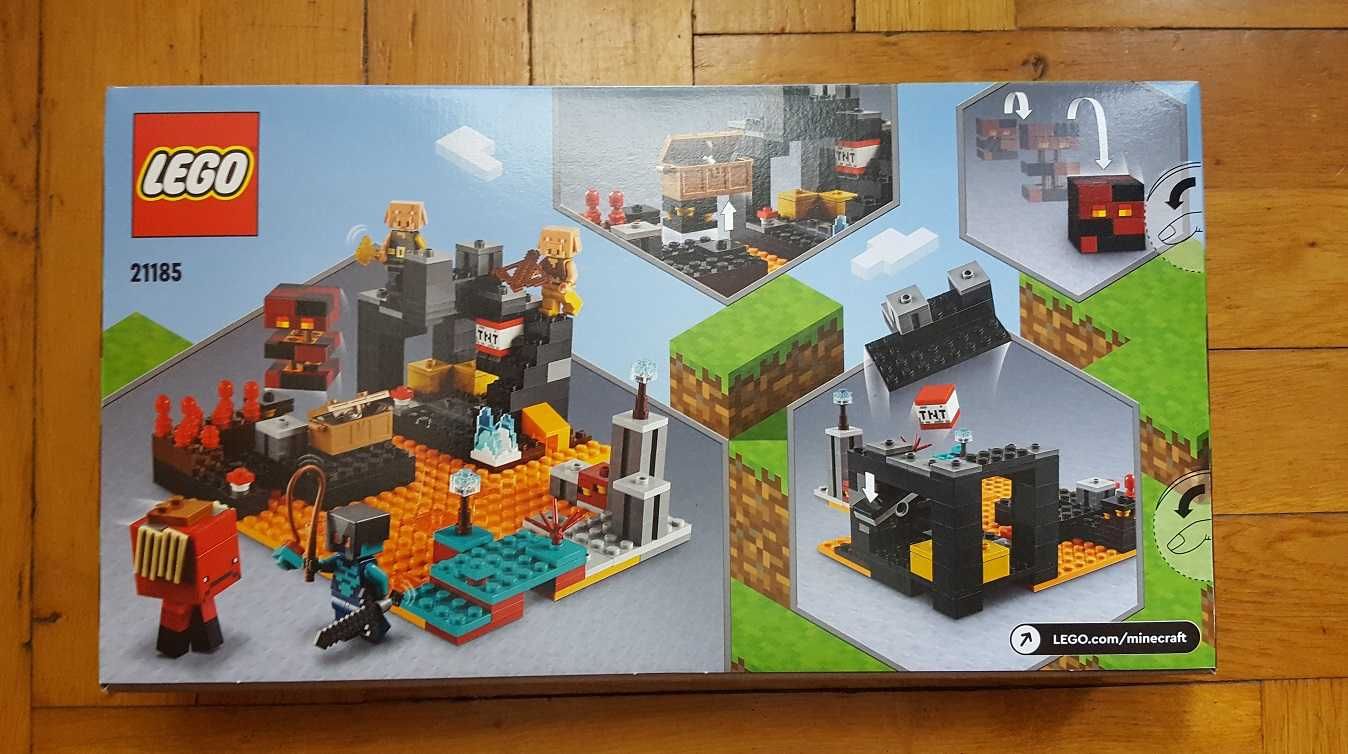 LEGO Minecraft 21186 + 21185 - Lodowy zamek + Bastion w Netherze NOWE