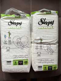 Памперсы Sleppy natural 5-6 размер .