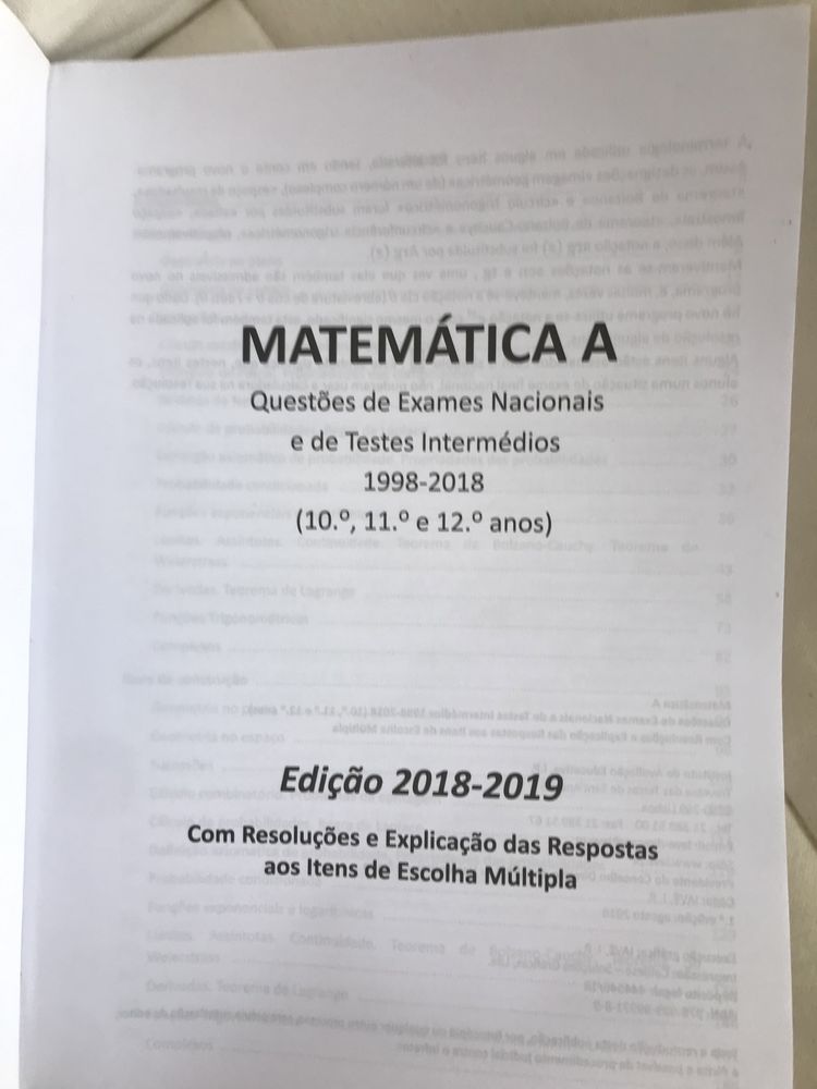 Exame Matemática A- 10º/11º/12º