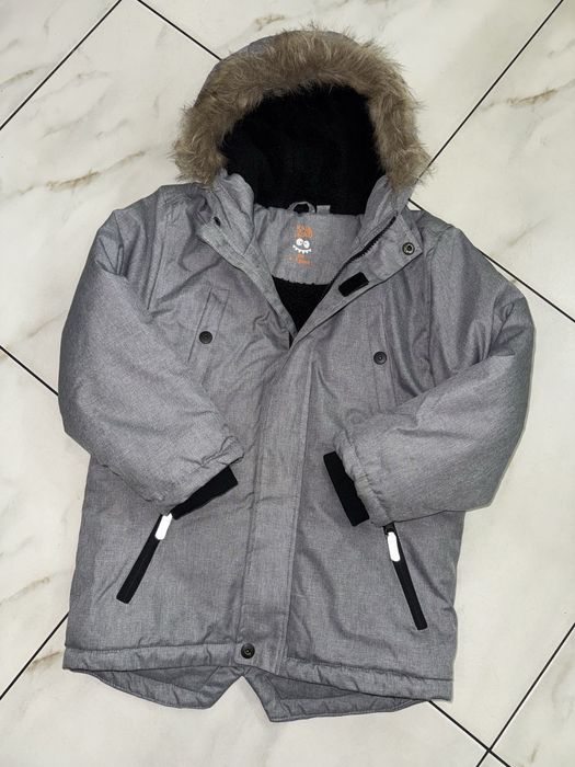 Зимняя теплая серая куртка kiki&koko 6-7 лет (116-122 см) на мальчика