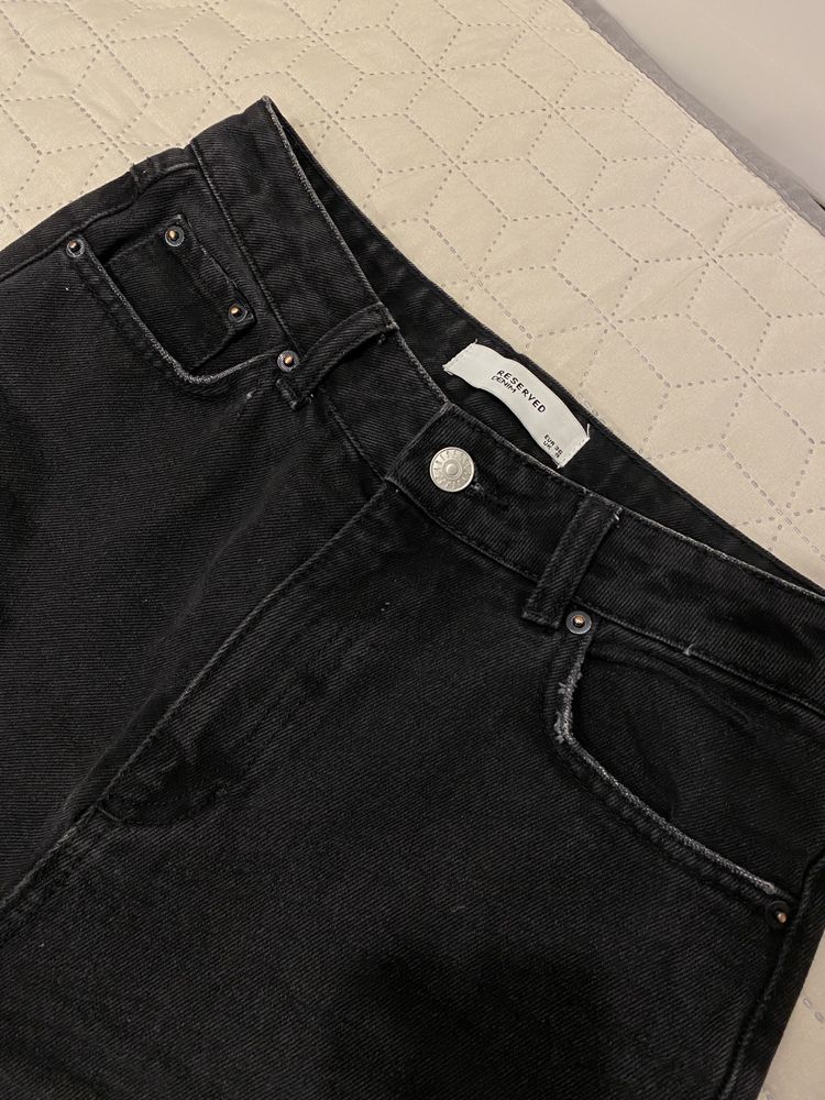 Женские джинсы черные чорні джинси straight reserved