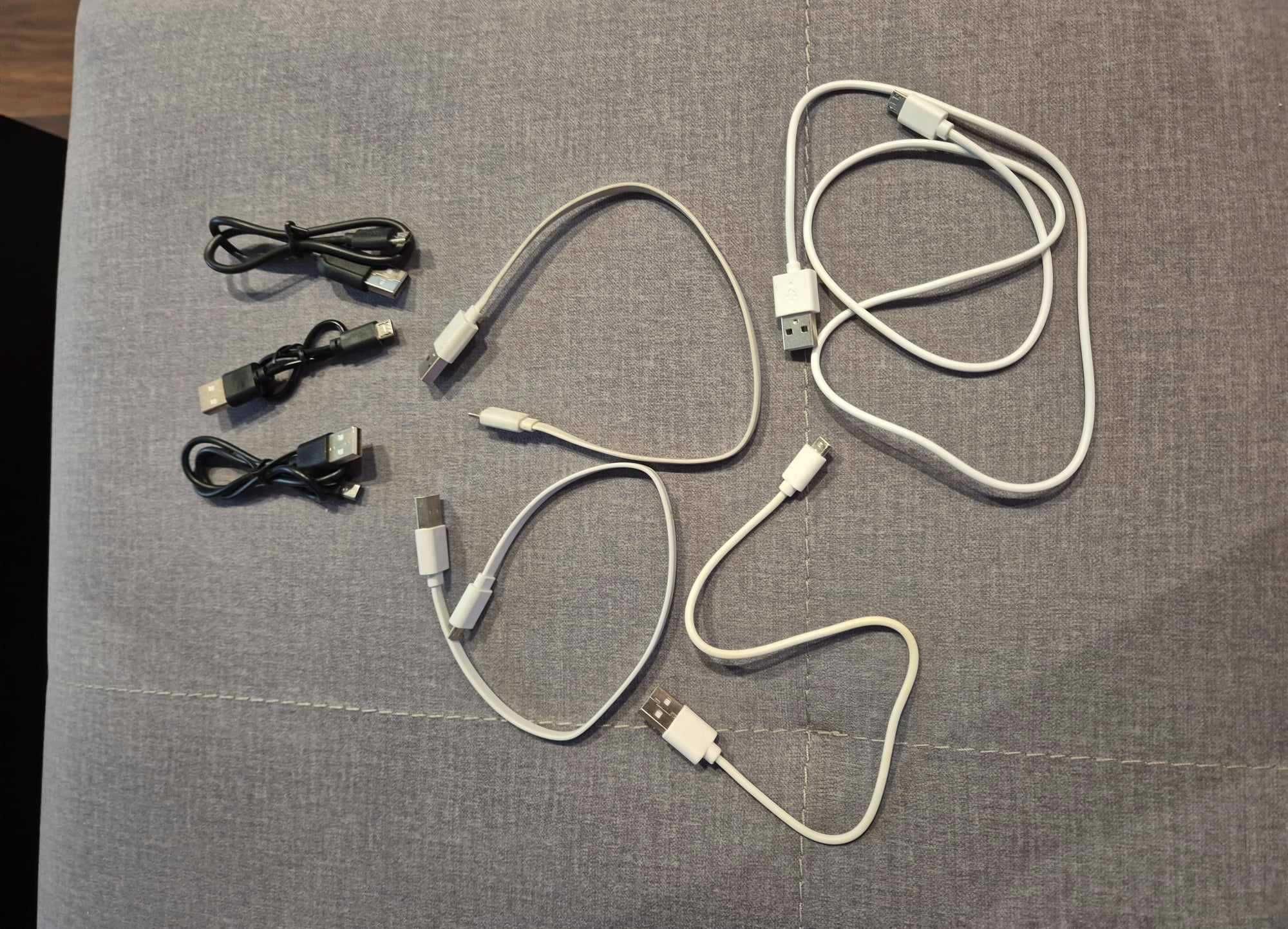Kable micro USB białe i czarne