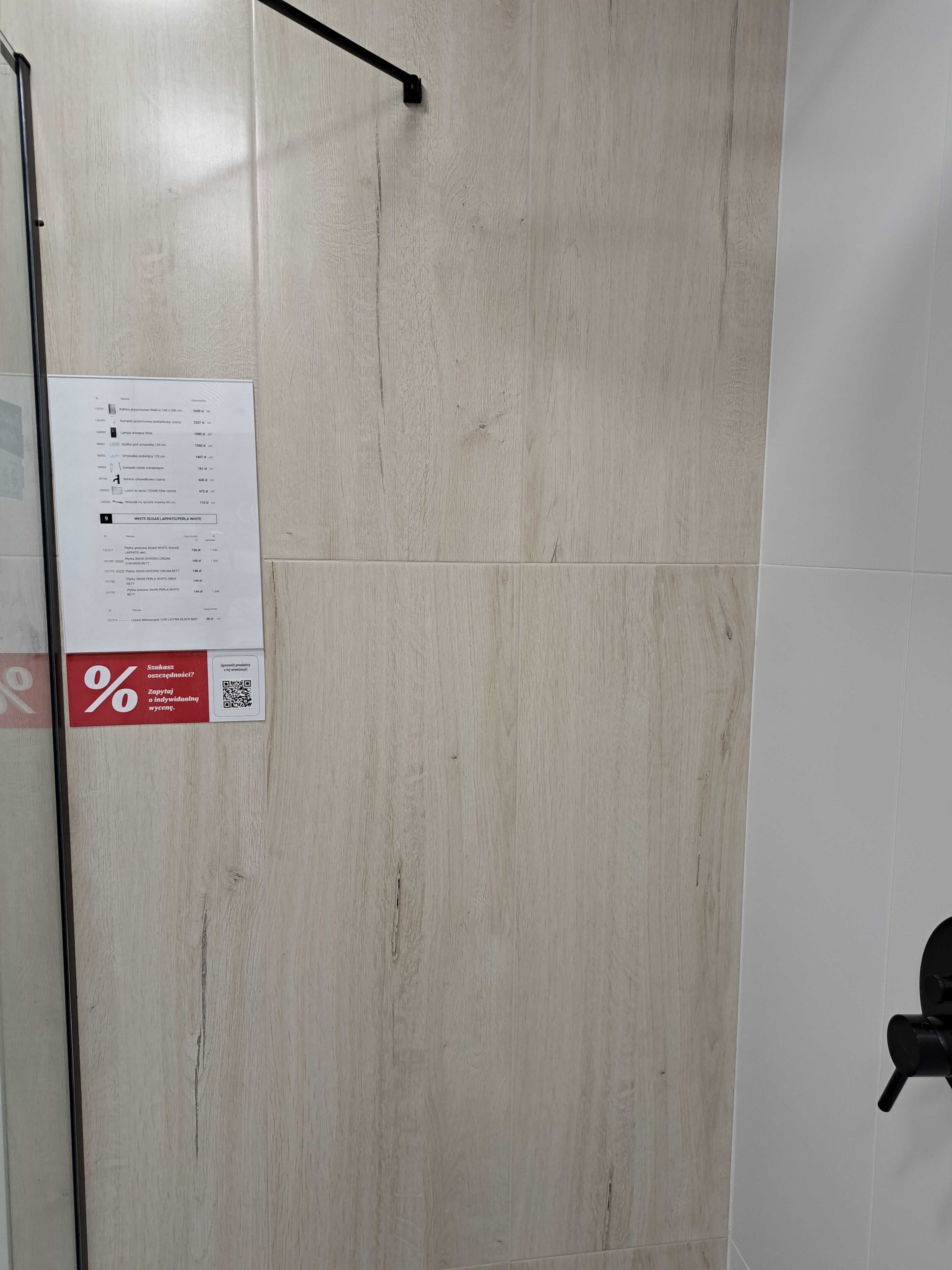 Płytki Ścienne Bianca Divedro Cream 30x90