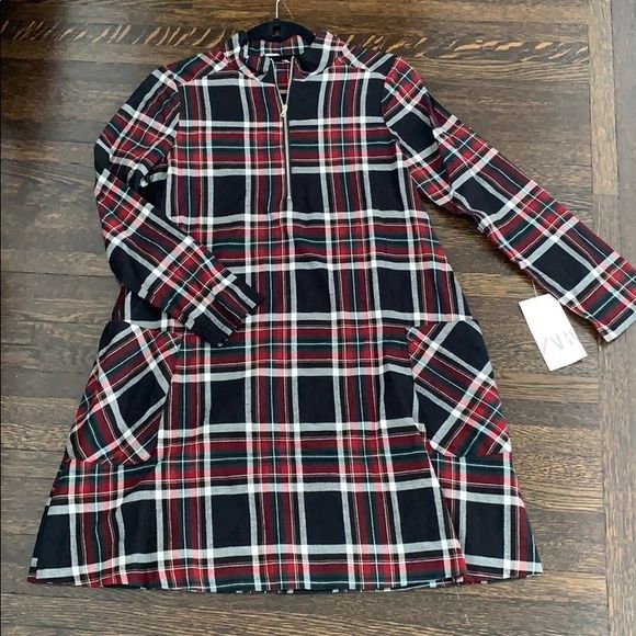 Сукня-сорочка Zara в клітку,розмір Л
