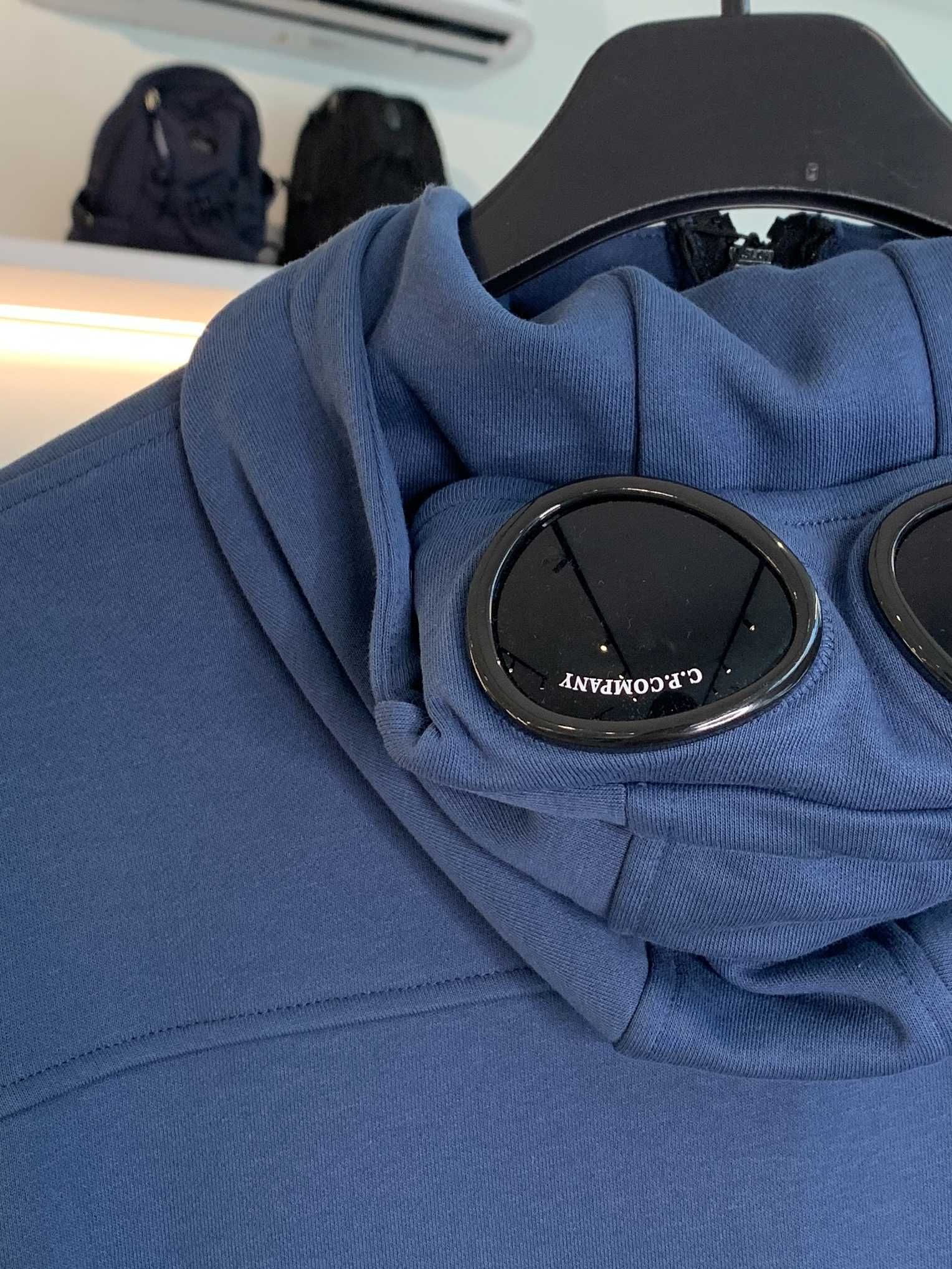 Худі C.P. Company Goggle Zip Hoodie Blue